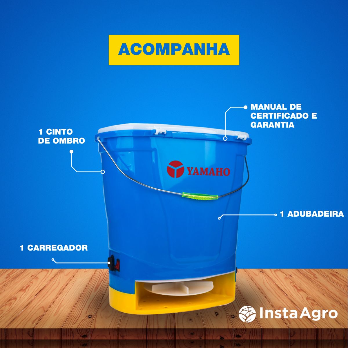 Adubadeira Costal à Bateria 20 Litros - Yamaho | InstaAgro