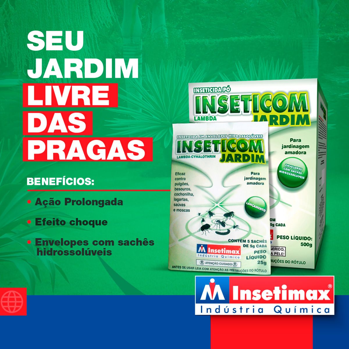 Inseticida Inseticom Jardim Insetimax - 25g