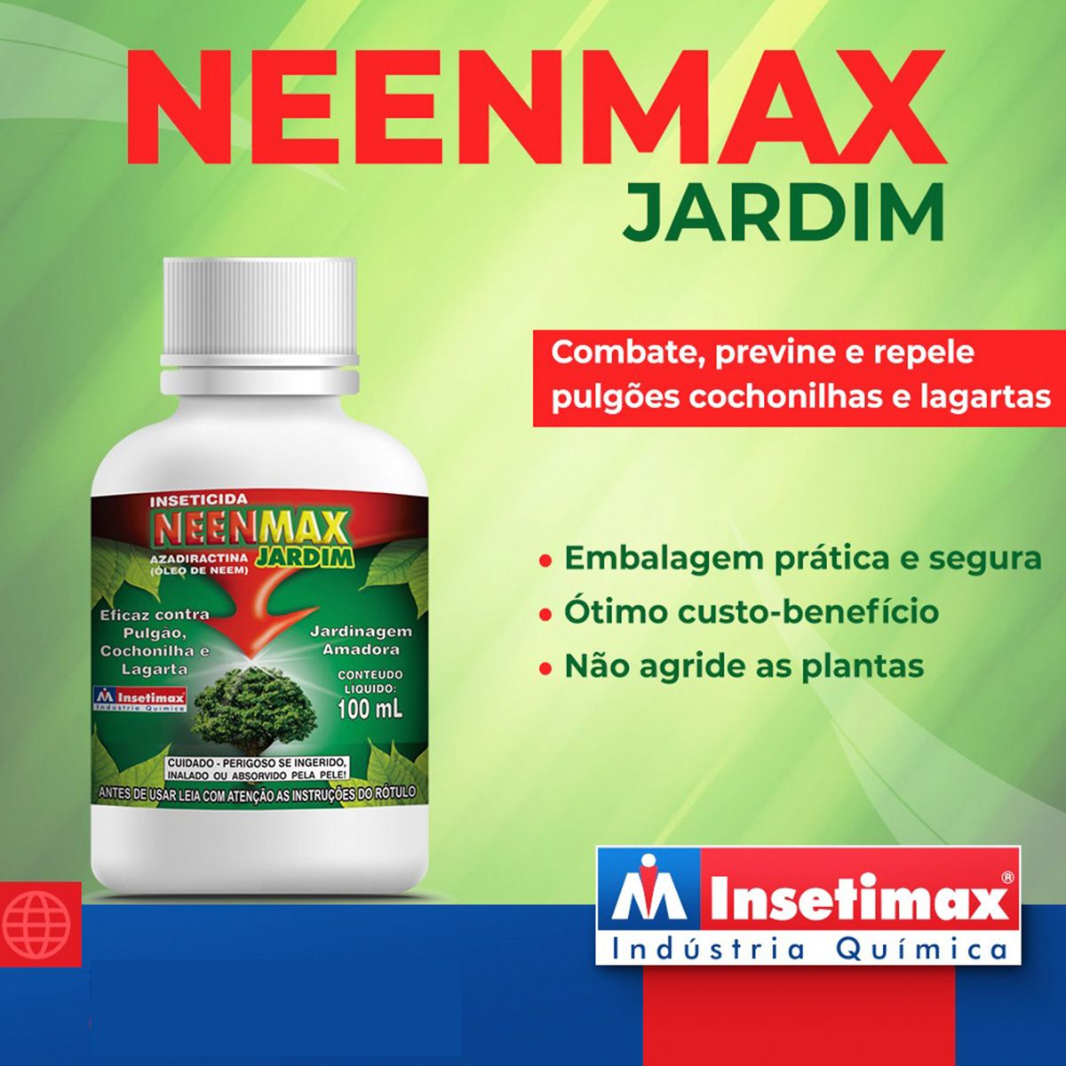 Óleo De Neem Concentrado Neenmax Jardim Insetimax - 100ml