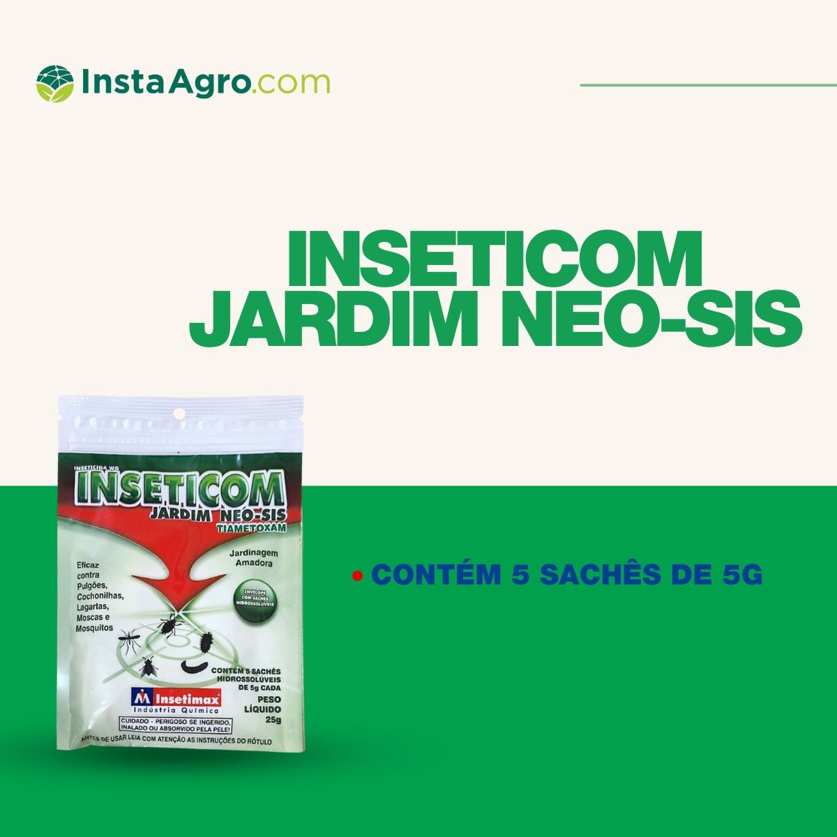 Inseticida Inseticom Jardim Neo-sis Insetimax - 25g