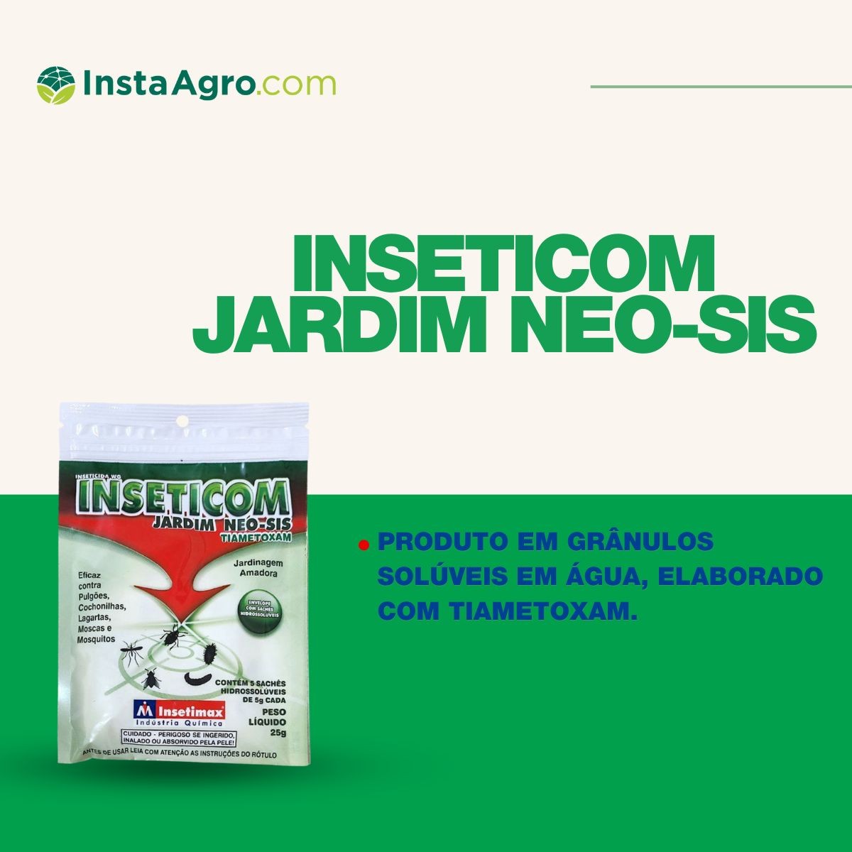 Inseticida Inseticom Jardim Neo-sis Insetimax - 25g